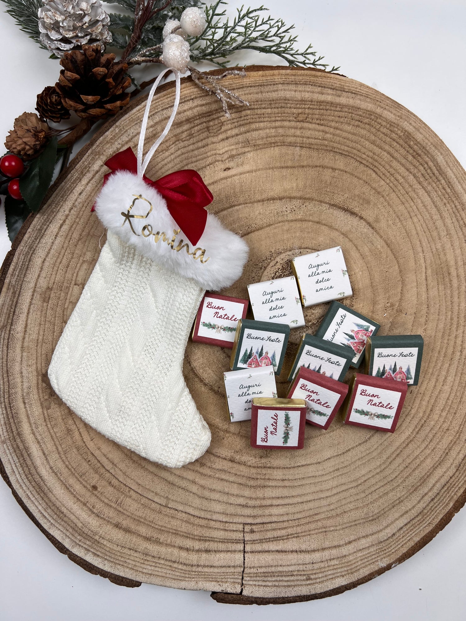 MINI CALZA CON CIOCCOLATINI