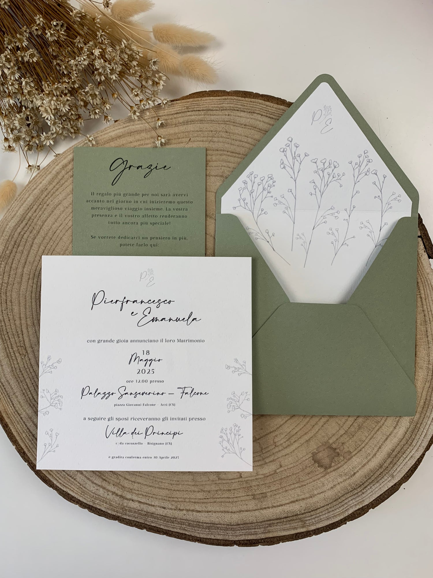 PARTECIPAZIONE MODELLO VERDE MOUSSE